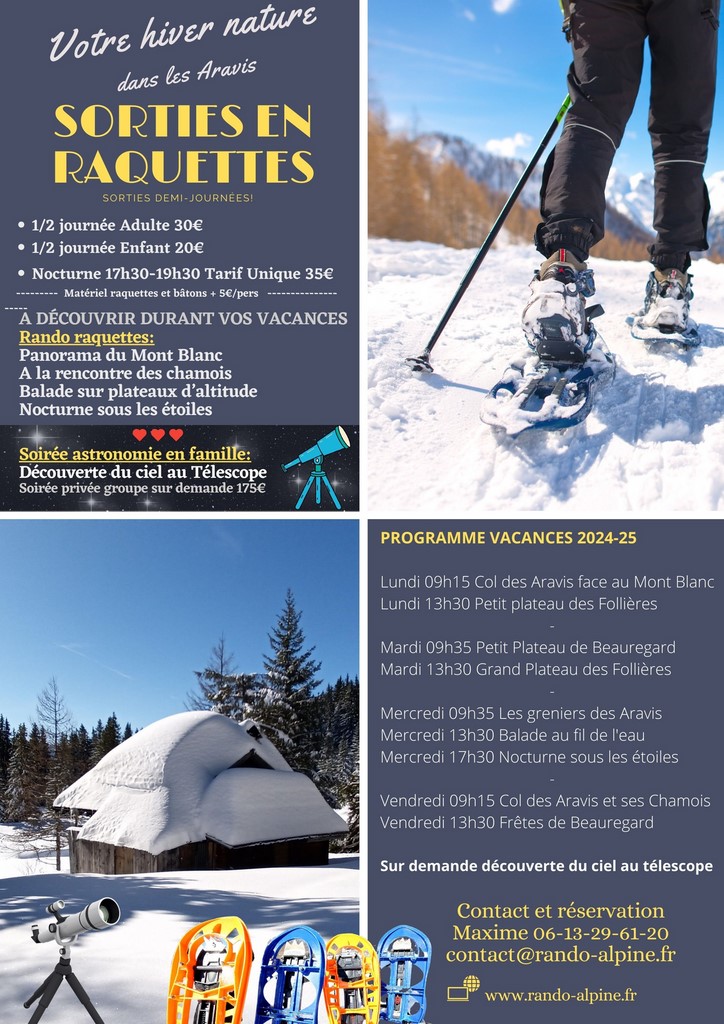 Trair raquettes Manigod 2025