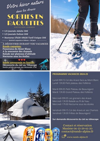 Trair raquettes Manigod 2025